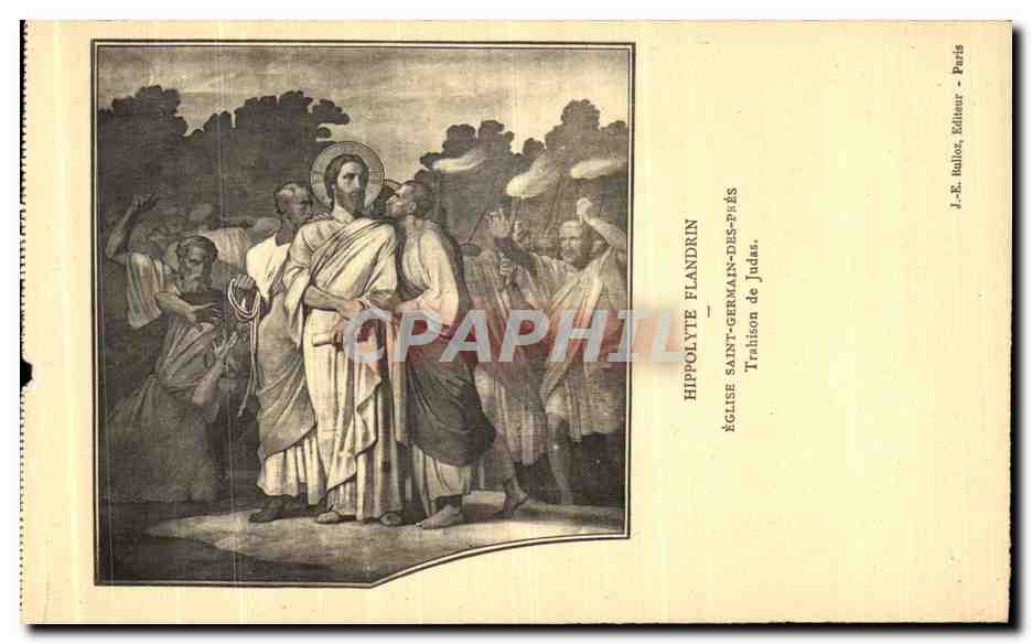 CPA Paris Hippolyte Flandrin Eglise Saint Germain des Pres Trahison de Judas
