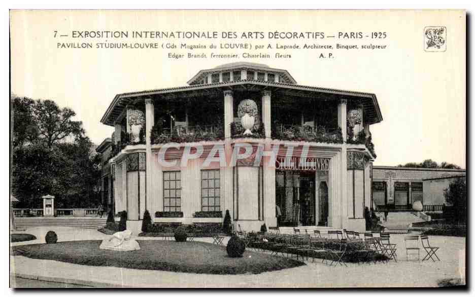 CPA Paris Exposition Interrnationale Des Arts Decoratifs Pavillon Studieum Louvre 
