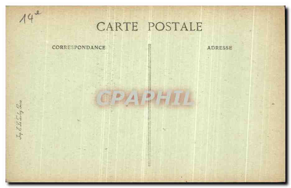 CPA Paris Parc Montsouris La Cascade  — Verso