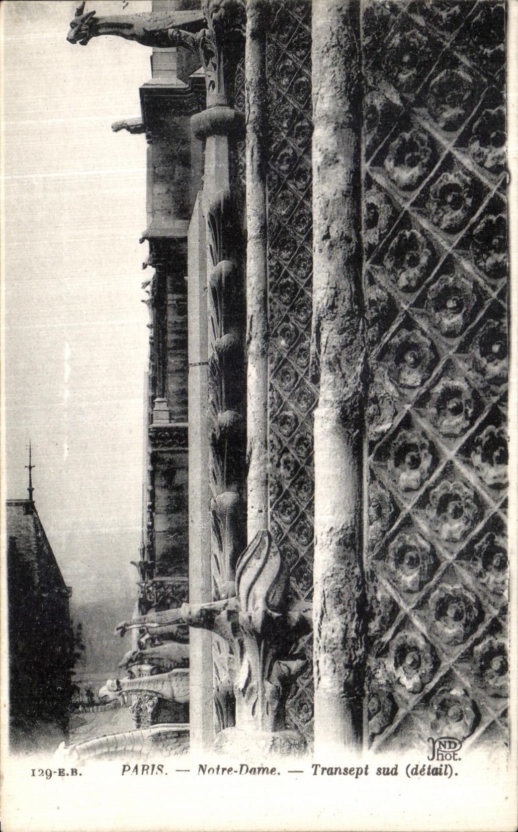 CPA Paris Notre Dame Transept Sud Gargouille Diable