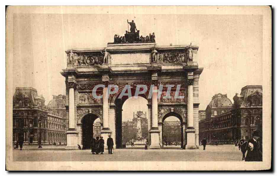 CPA Paris En Flanant L Arc de Triomphe du Carrousel Louvre