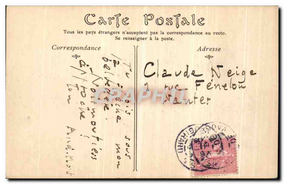 CPA Paris Notre Dame Sommet d une Tour  — Verso
