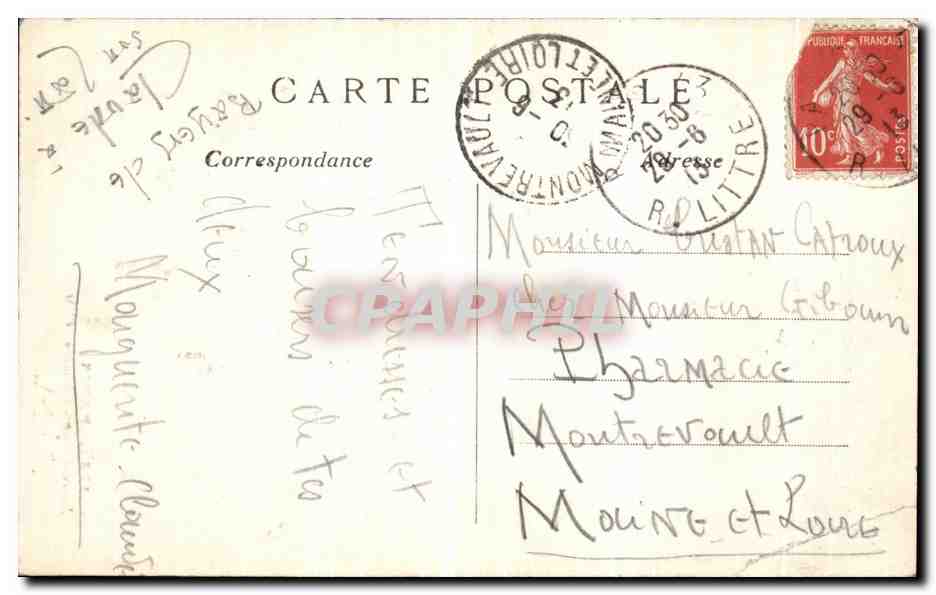 CPA Paris Notre Dame Chimere Elephant — Verso