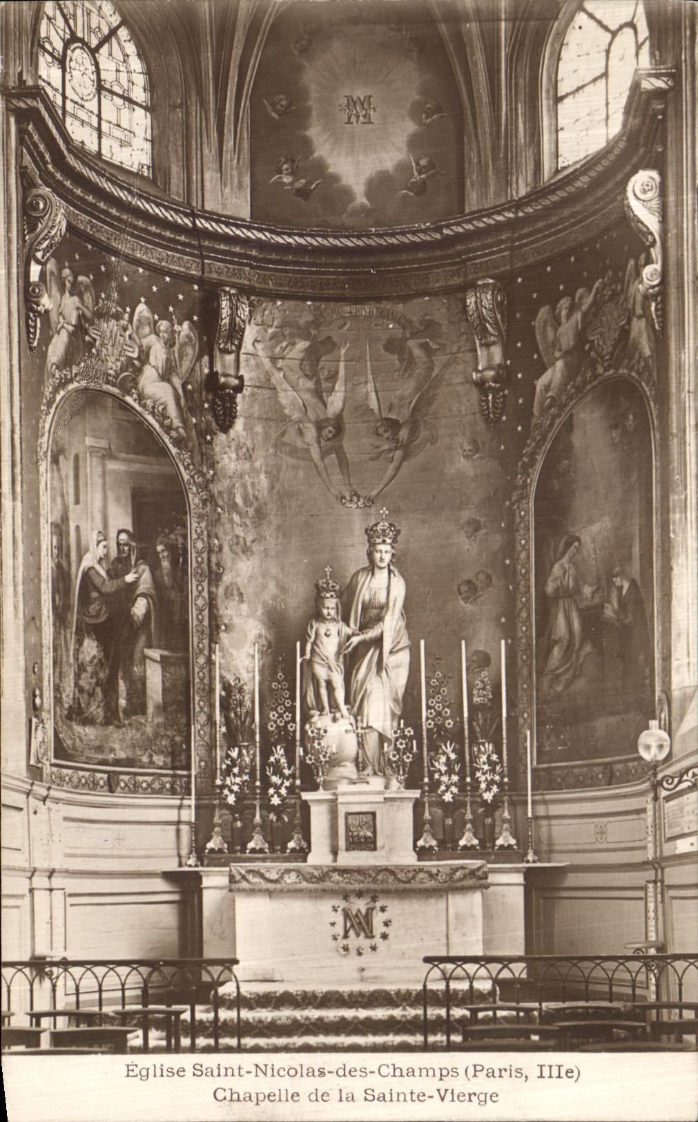 CPA Paris Eglise Saint Nicolas Champs Chapelle de la Sainte Vierge