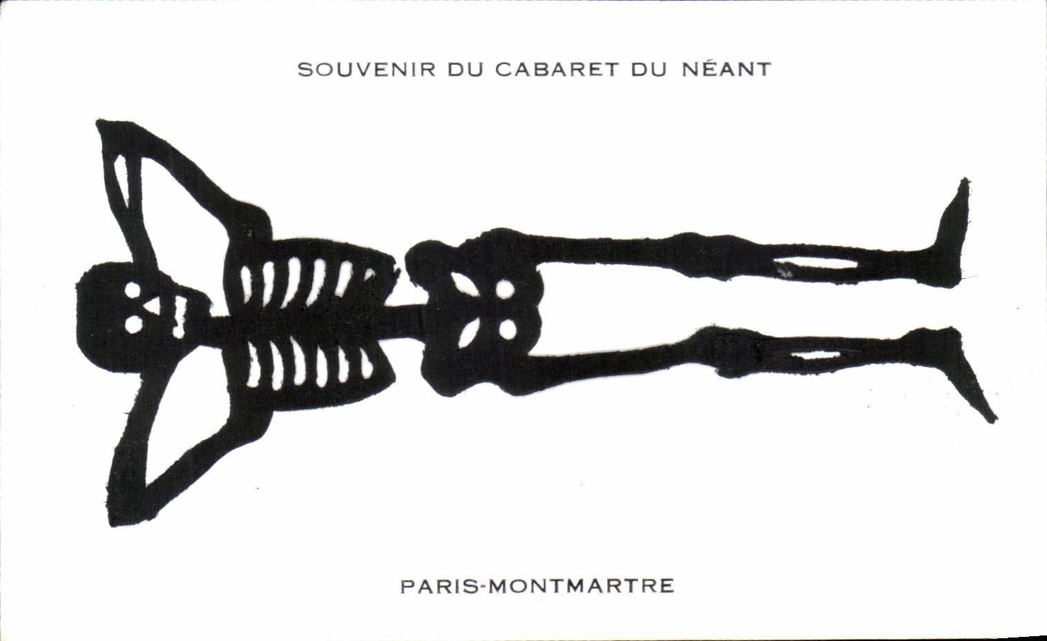 CPA Paris Montmartre Souvenir Du Cabaret Du Neant 