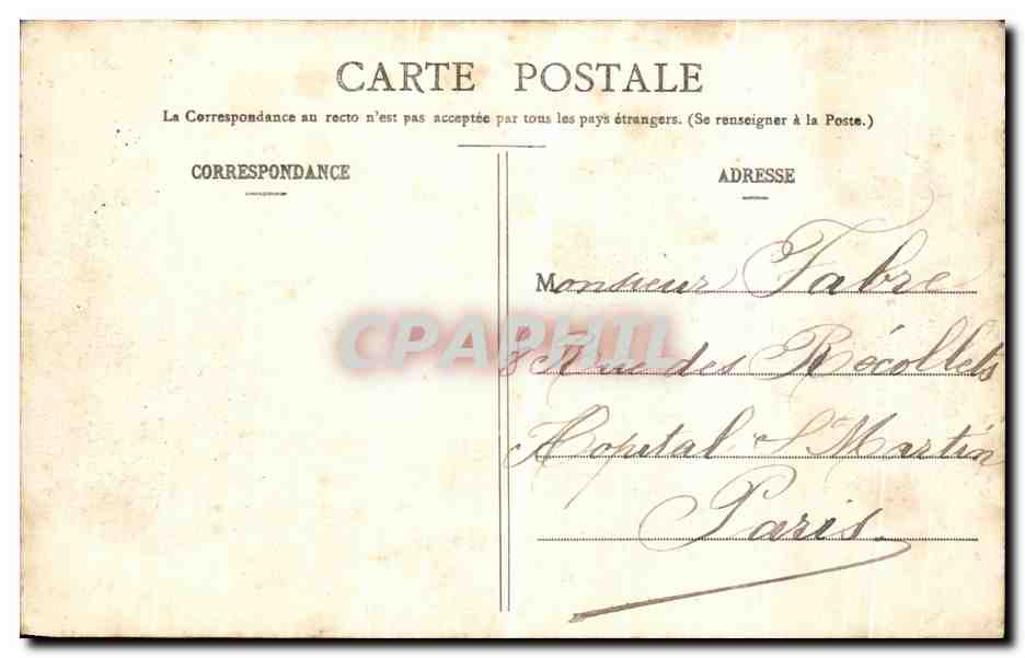 CPA Paris Lac de St Mande Cote droit — Verso