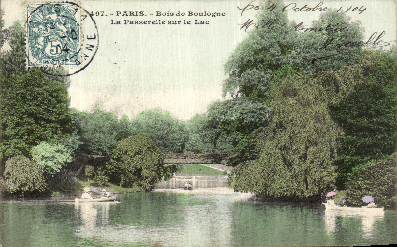 CPA Paris Bois de Boulogne La Passerelle Sur Le Lac 