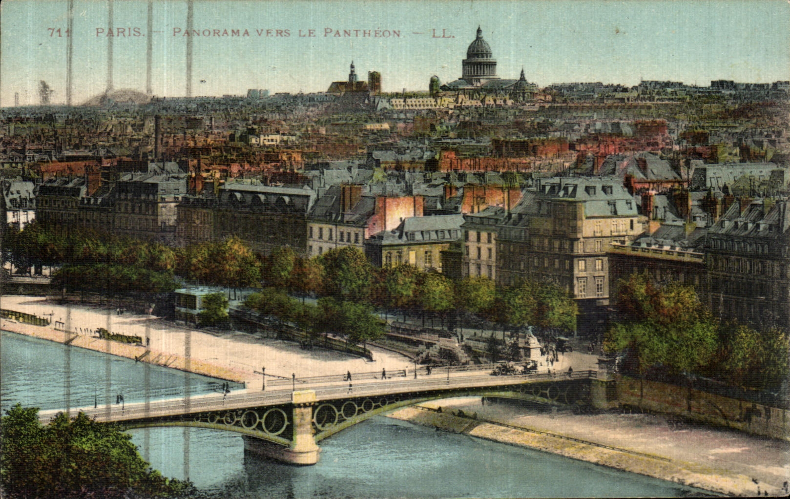 CPA Paris Panorama Vers Le Pantheon 
