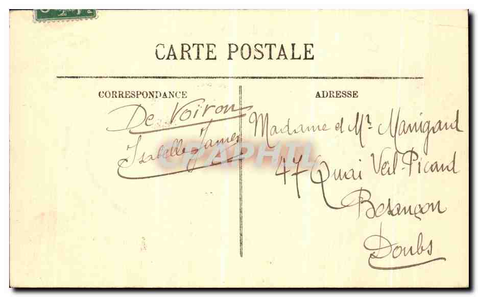 CPA La Place De La Republique Et Le Cours Cenozans — Rückseite