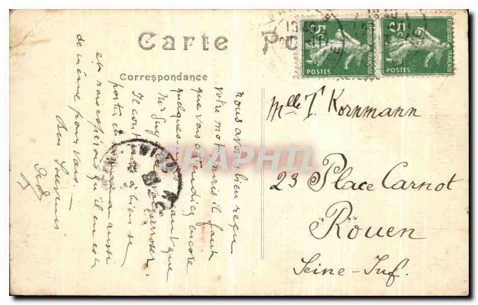 CPA Paris Les avenues Hoche et de Friedland Montmartre vue prise du haut de l arc de Triomphe de l Etoile — Rückseite