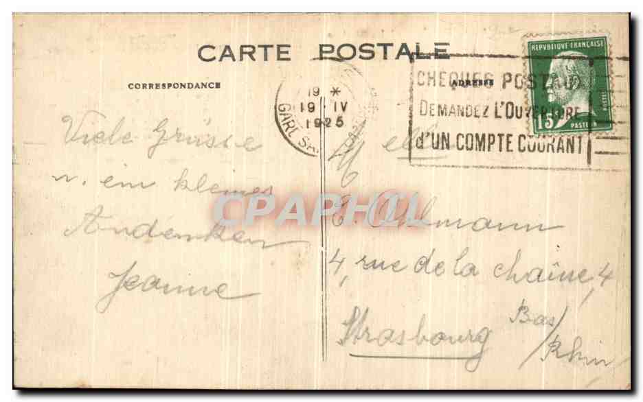 CPA Paris Le Pantheon et La Statue de Jean Jacques Rousseau  — Rückseite