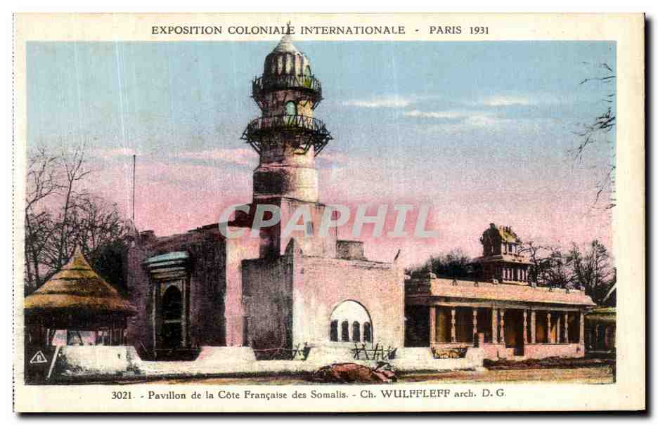 Pavillon de la Côte Française des Somalis — Exposition Coloniale Internationale Paris 1931 — Ch. Wulpfleff arch. D.G.