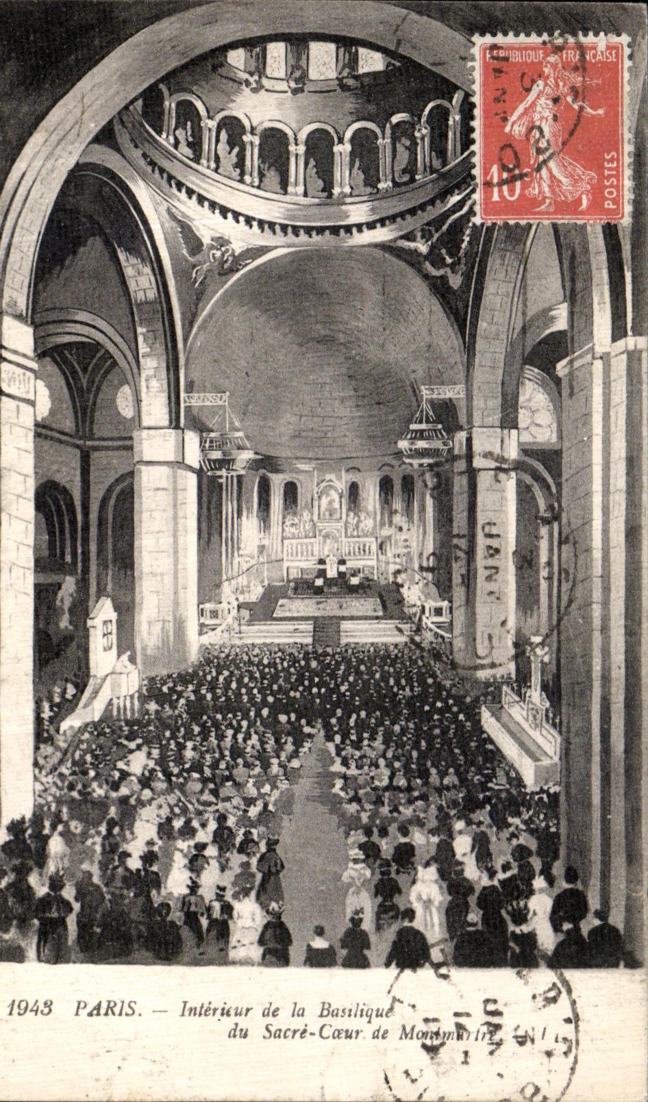 CPA Paris Interieur de la Basilique du Sacre Coeur de Montmartre