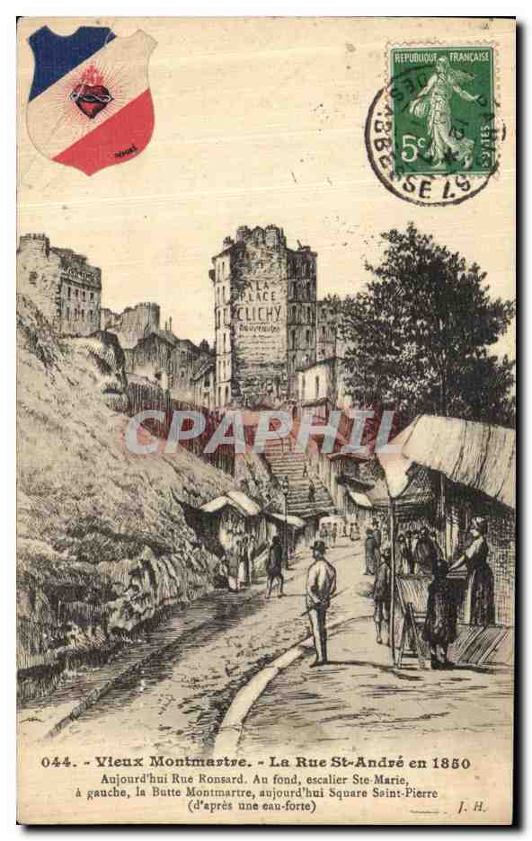 CPA Vieux Montmartre La Rue St Andre en 1860 Paris 