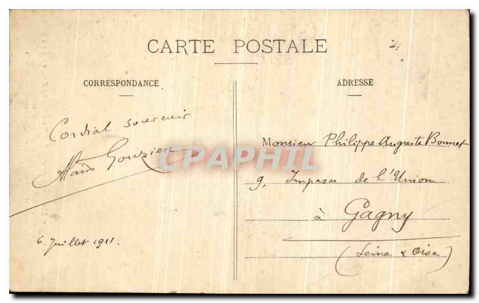 CPA Vieux Montmartre La Rue St Andre en 1860 Paris  — Rückseite