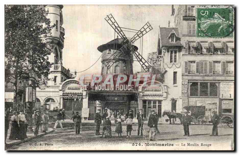 CPA Montmartre Le Moulin Rouge 