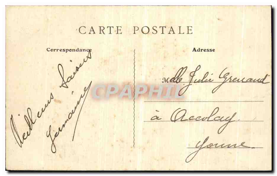 CPA Majestic Hotel Paris Avenue Kleber — Rückseite