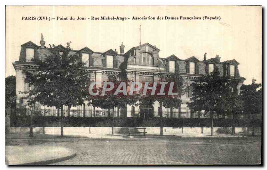 CPA Paris Point du Jour Rue michel Ange Association des Dames Francaises