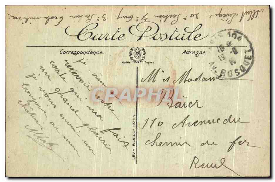 CPA Paris l Ecole Militaire Militaria — Rückseite