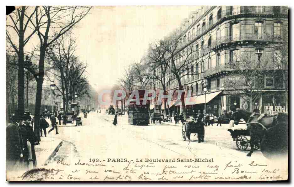 CPA Paris Le Boulevard Saint Michel 