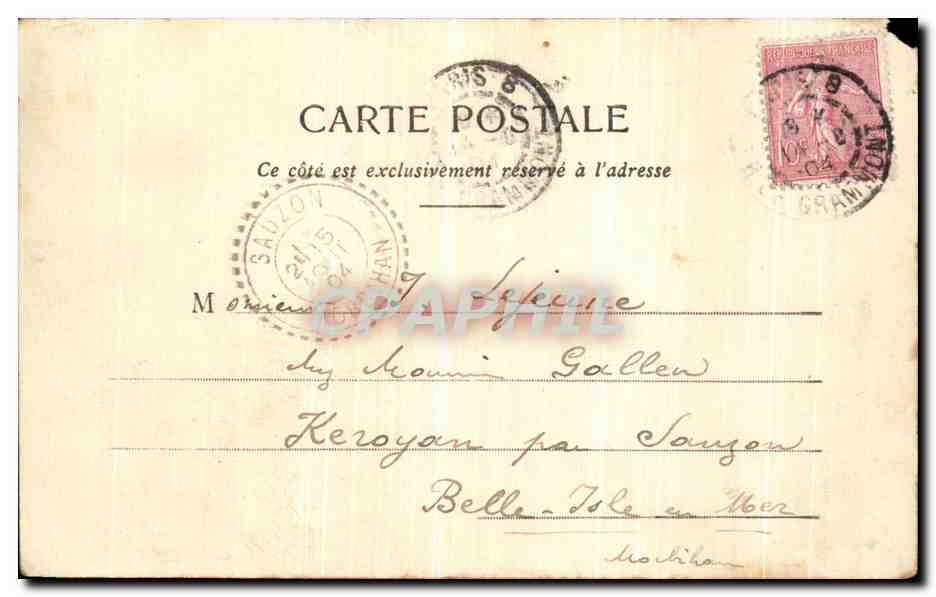 CPA Paris Le Boulevard Saint Michel  — Rückseite