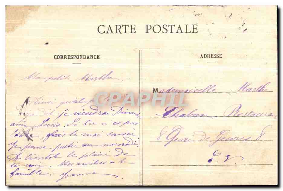 CPA Paris Jardins Du Luxembourg et Fontaine de Carpeaux  — Verso
