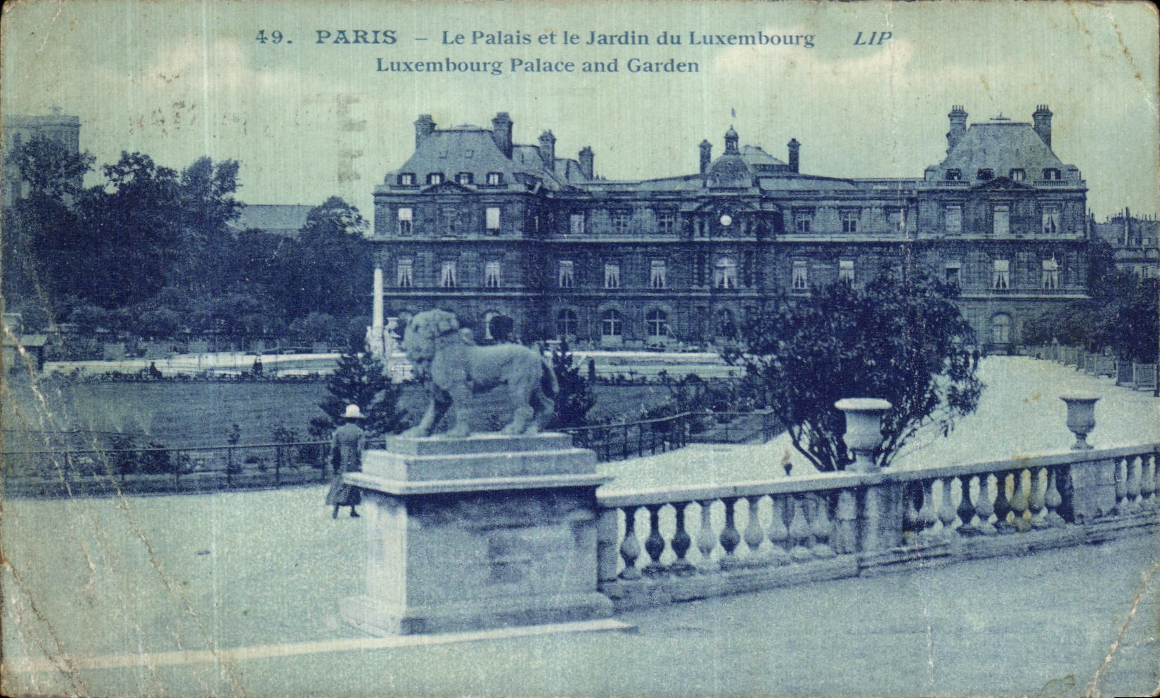 CPA Paris Le Palais et le Jardin Du Luxembourg Lion