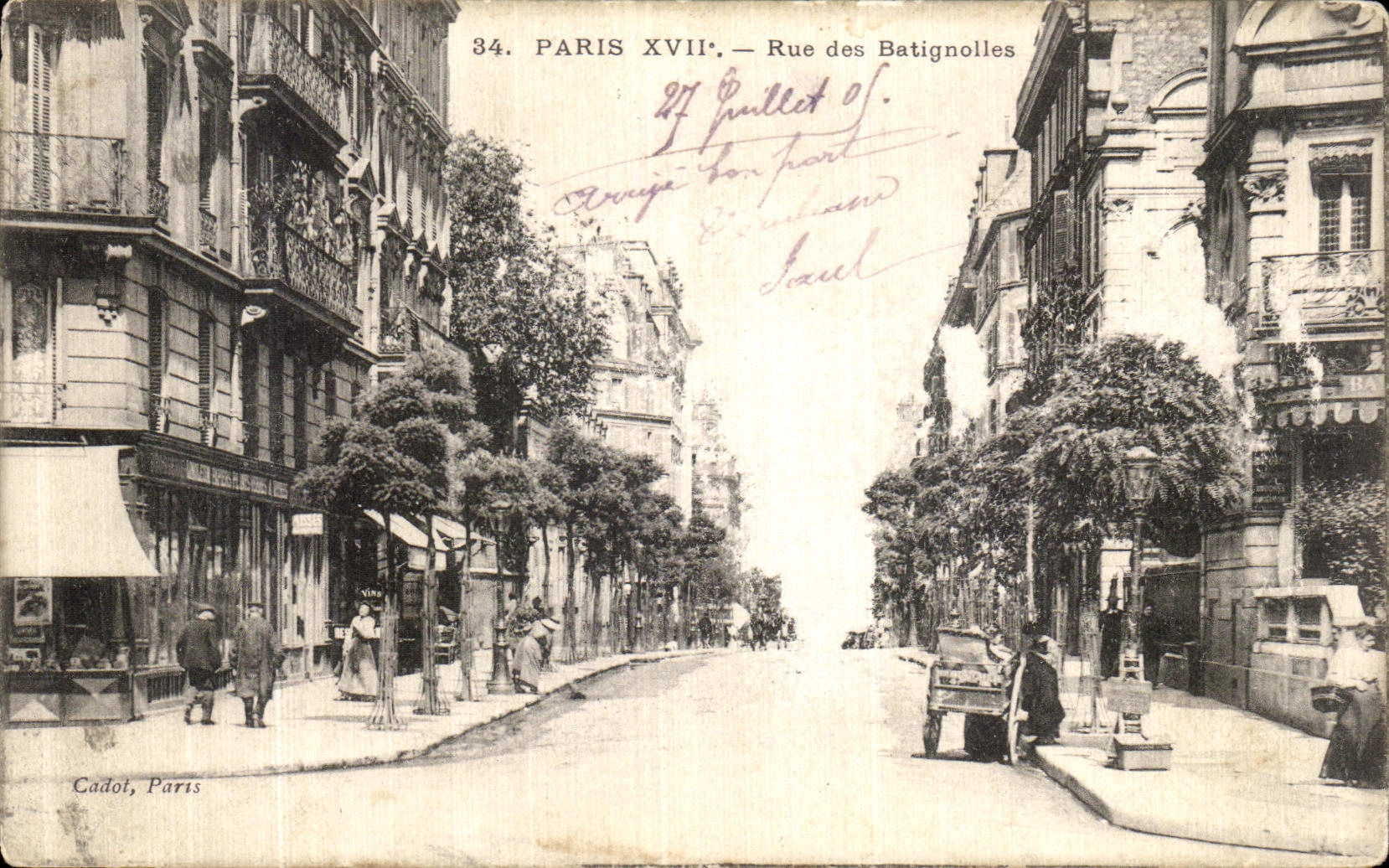 CPA Paris Rue Des Batignolles