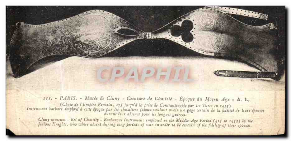 CPA Paris Musee de Cluny Ceinture de Chastete Epoque du Moyen Age