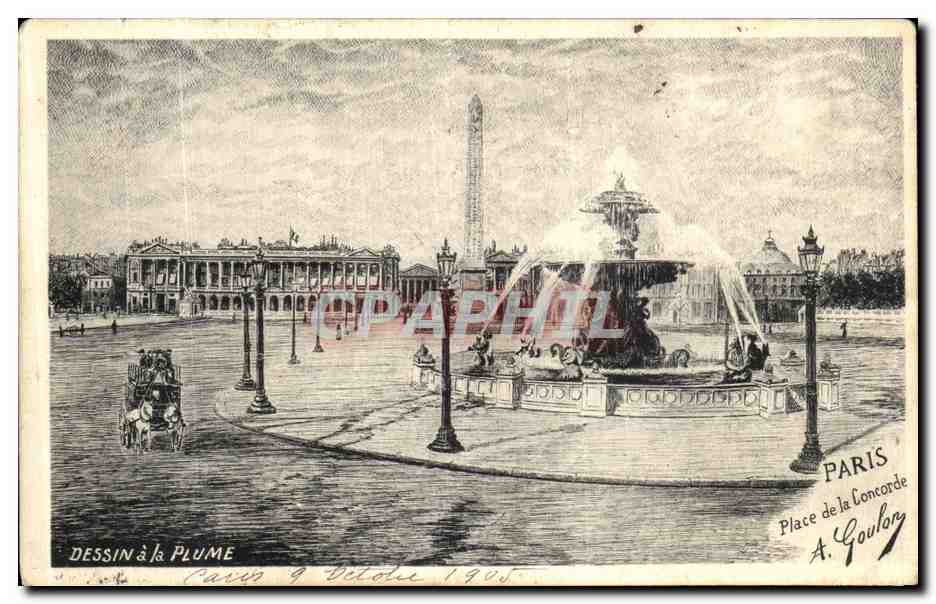 CPA Paris Place de la Concorde Goulon