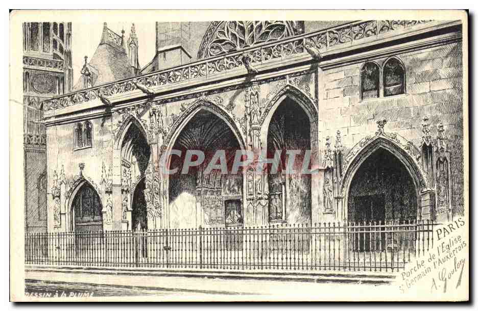 CPA Paris Porche de L Eglise St Germain l Auxerrois Goulon