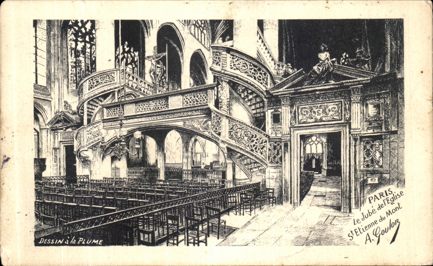 CPA Paris Le Jube de L Eglise St Etienne Du Mont Goulon