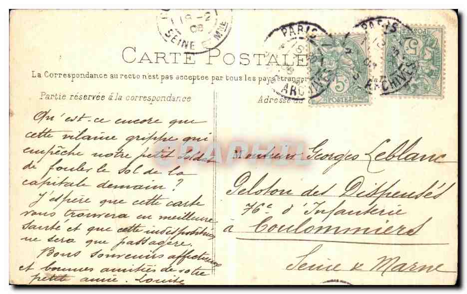 CPA Paris Le Jube de L Eglise St Etienne Du Mont Goulon — Rückseite