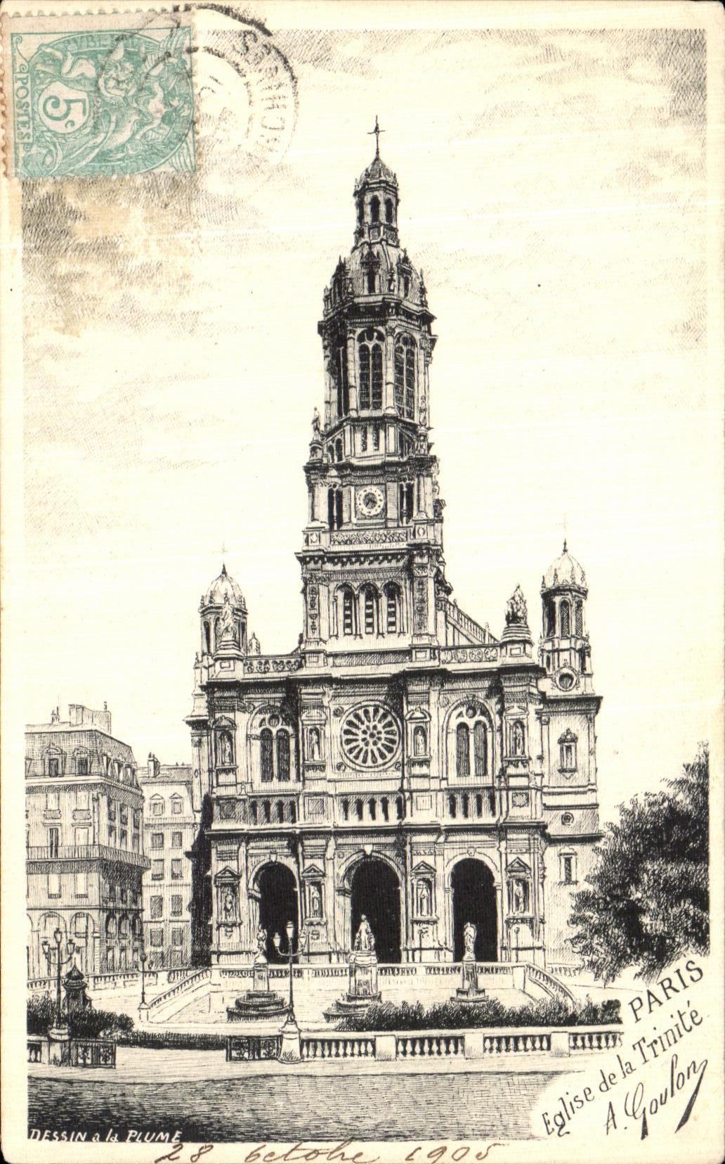 CPA Paris Eglise de la Trinite Goulon
