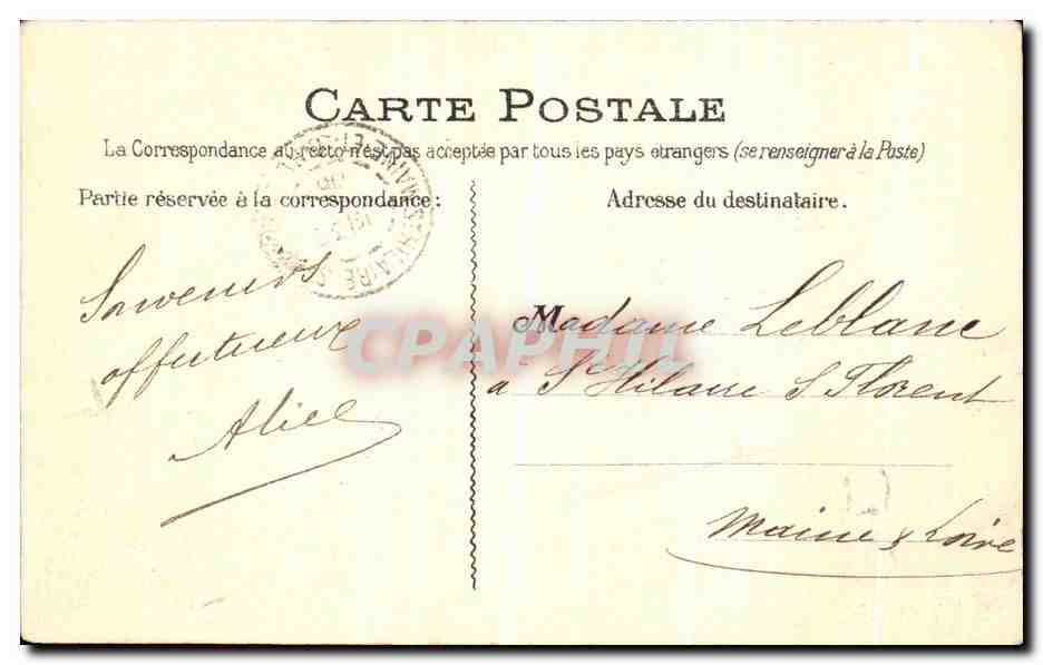 CPA Paris Eglise de la Trinite Goulon — Rückseite