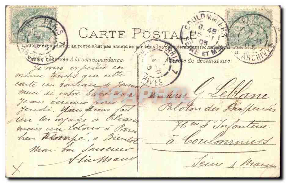 CPA Paris Notre Dame l Abside Goulon — Verso