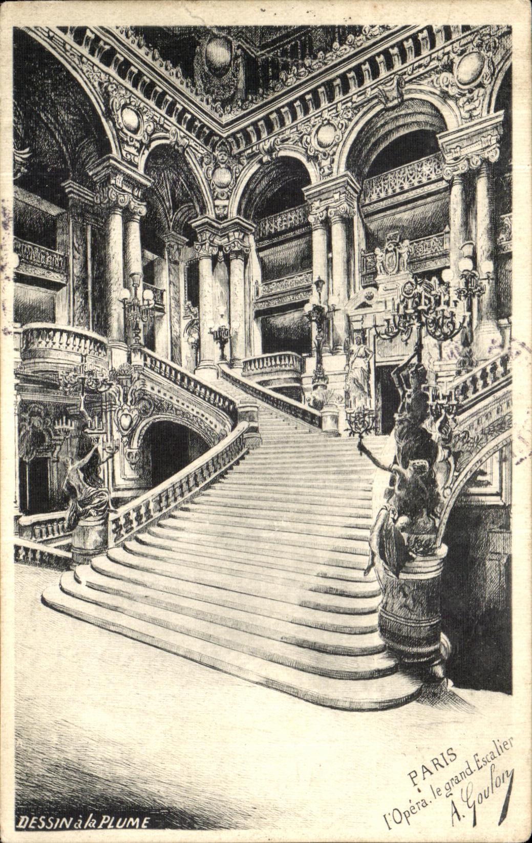 CPA Paris l Opera le Grand Escalier Goulon