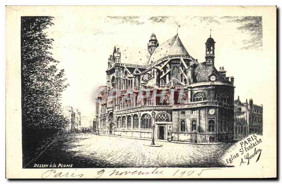 CPA Paris Eglise St Eustache Goulon