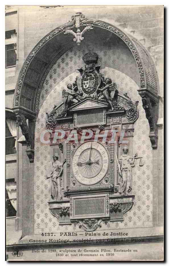 CPA Paris Palais de Justice Grosse Horloge Germain Pilon 