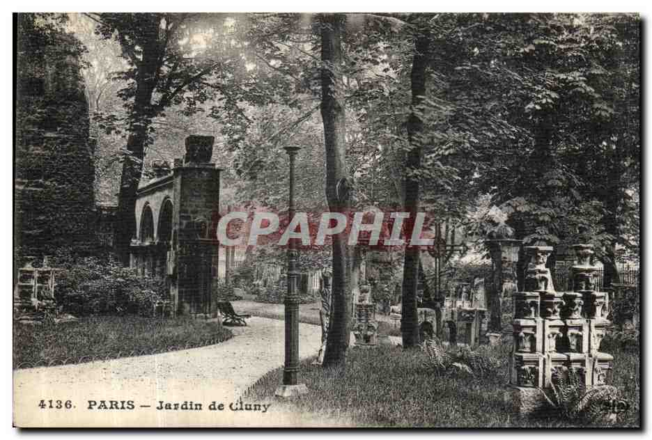 CPA Paris Jardin de Cluny 