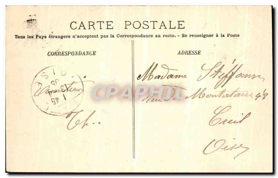 CPA Paris Perpective de la Rue de Rivoli — Rückseite