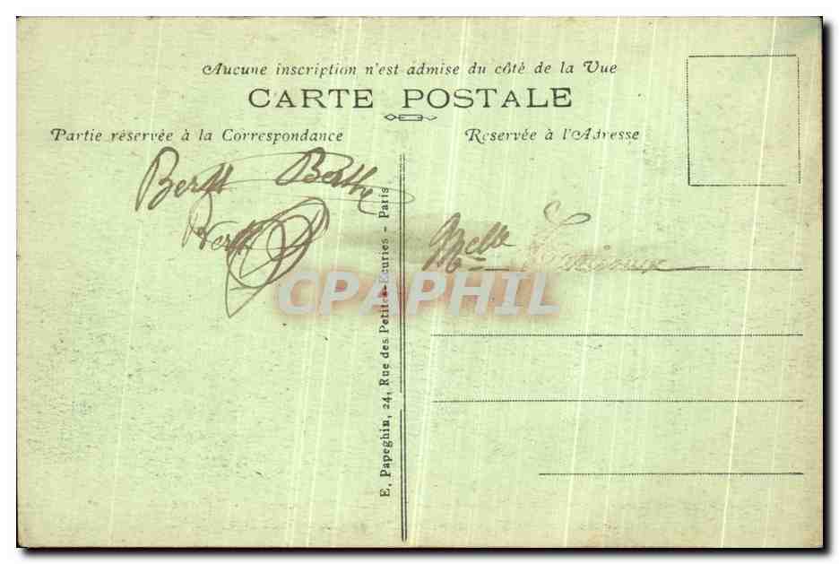 CPA Paris Le Bassin des Tuilleries et L Arc De Triomphe du Carrousel — Rückseite