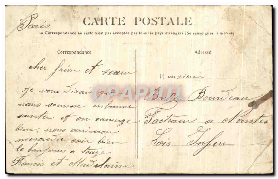 CPA Paris Vue Generale de L Ecole Militaire  — Rückseite