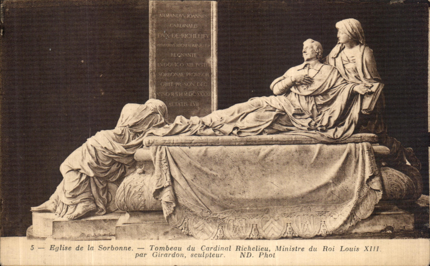 CPA Eglise De la Sorbonne Tombeau du Cardinal Richelieu Ministre du roi Louis XIII par Girardon