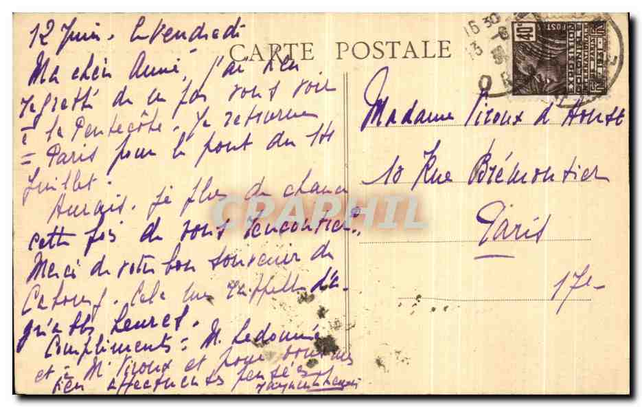 CPA Alencon Tour de L Ancienne Porte de la Barre — Verso