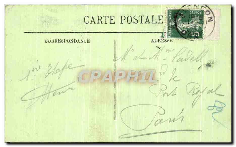 CPA Alencon Portail de Notre Dame — Rückseite