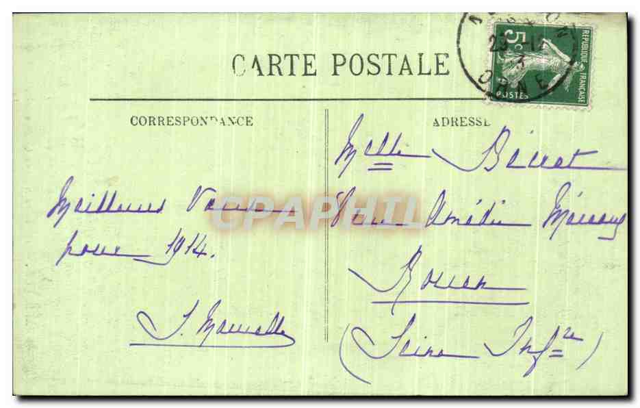 CPA Alencon Les Vieux fosses du Chateau — Rückseite