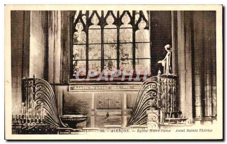 CPA Alencon Eglise Notre Dame Autel Sainte Therese