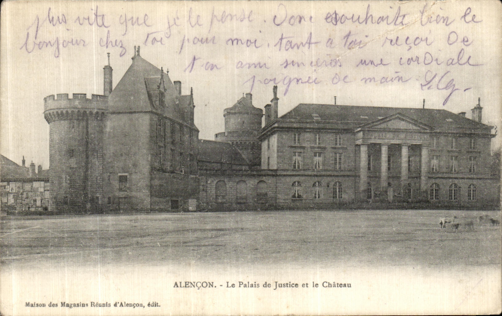 CPA Alencon Le Palais de Justice et le Chateau