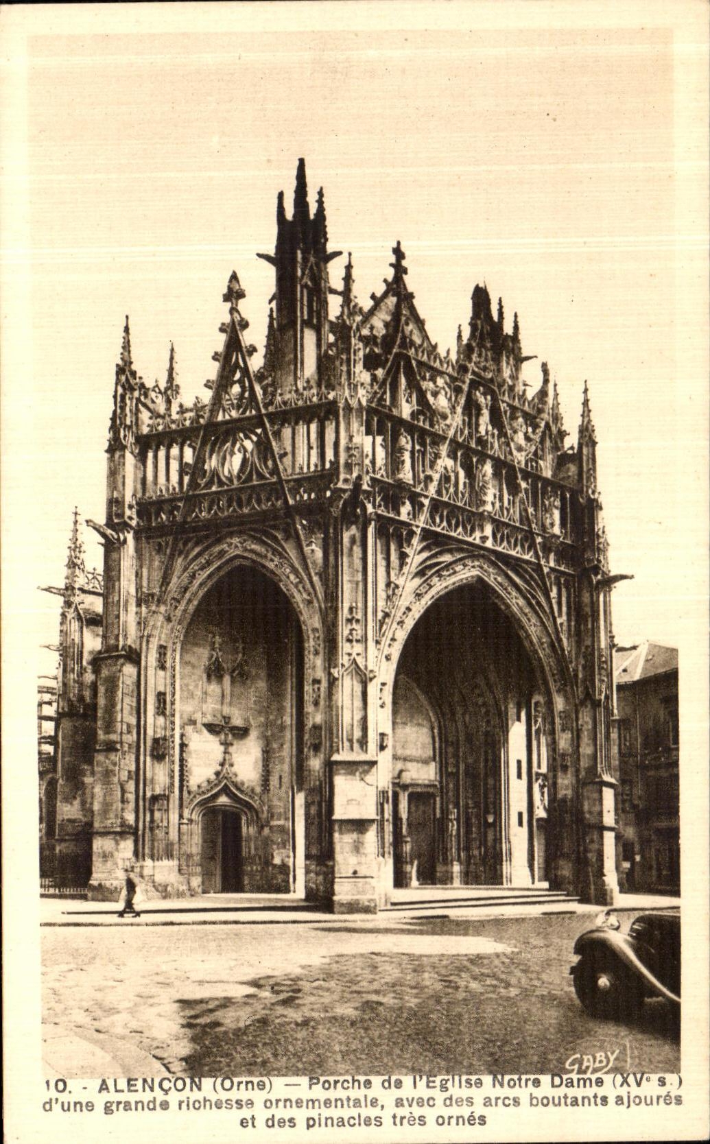 CPA Alencon Porche de l eglise Notre Dame